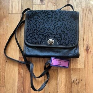 Black leather purse